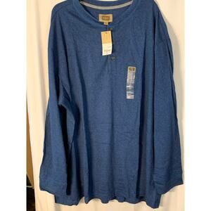The Foundry Supply Co Blue Long Sleeve Henley 4XLT NWT